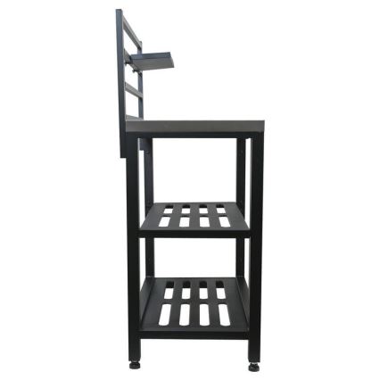 Āra moduļa galds 80x47x123 cm melns/nerūsējošais tērauds