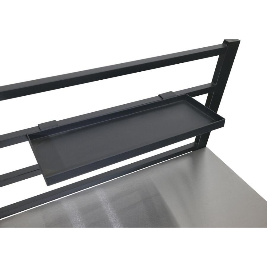 Āra moduļa galds 80x47x123 cm melns/nerūsējošais tērauds