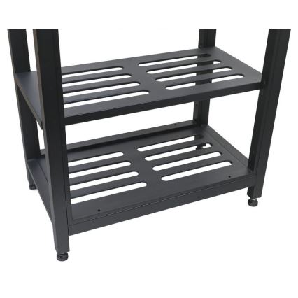 Āra moduļa galds 80x47x123 cm melns/nerūsējošais tērauds