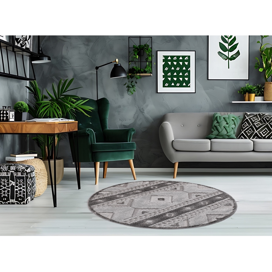 Āra paklājs CHIARA 120 cm pelēks