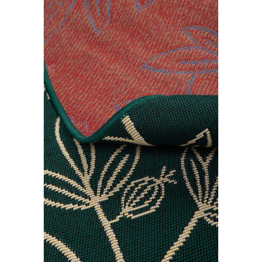 Āra paklājs JUNGLE 135 cm zaļš/lapu raksts