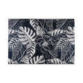 Āra paklājs JUNGLE 160x220 cm melns/balts/lapu raksts