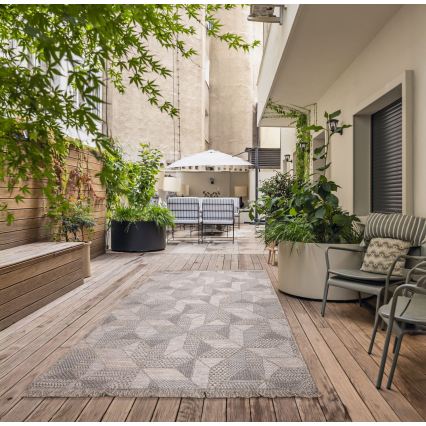 Āra paklājs ORIA 160x220 cm pelēks/bēšs