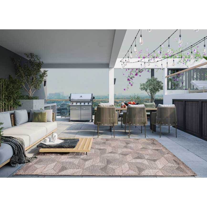 Āra paklājs ORIA 160x220 cm pelēks/bēšs