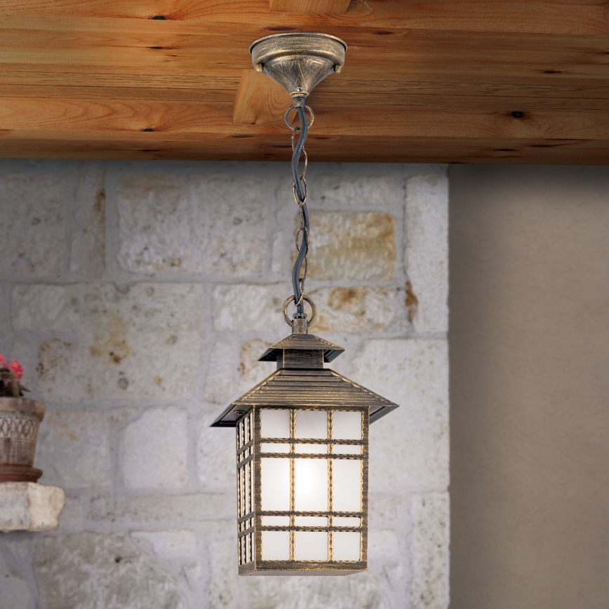 Āra piekarama lampa KIKO 1xE27/11W/230V IP44 bronza/patina