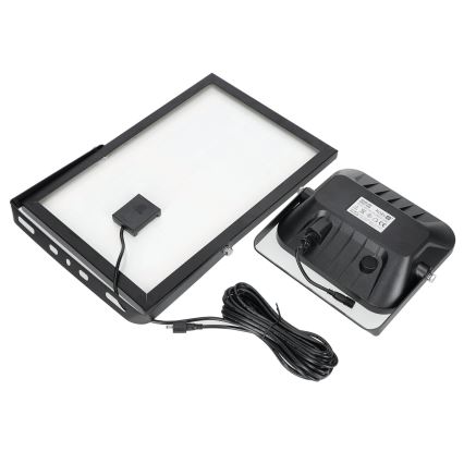 Āra saules enerģijas prožektors ar sensoru LED/30W/6,4V 4000K IP65 6000 mAh + tālvadības pults