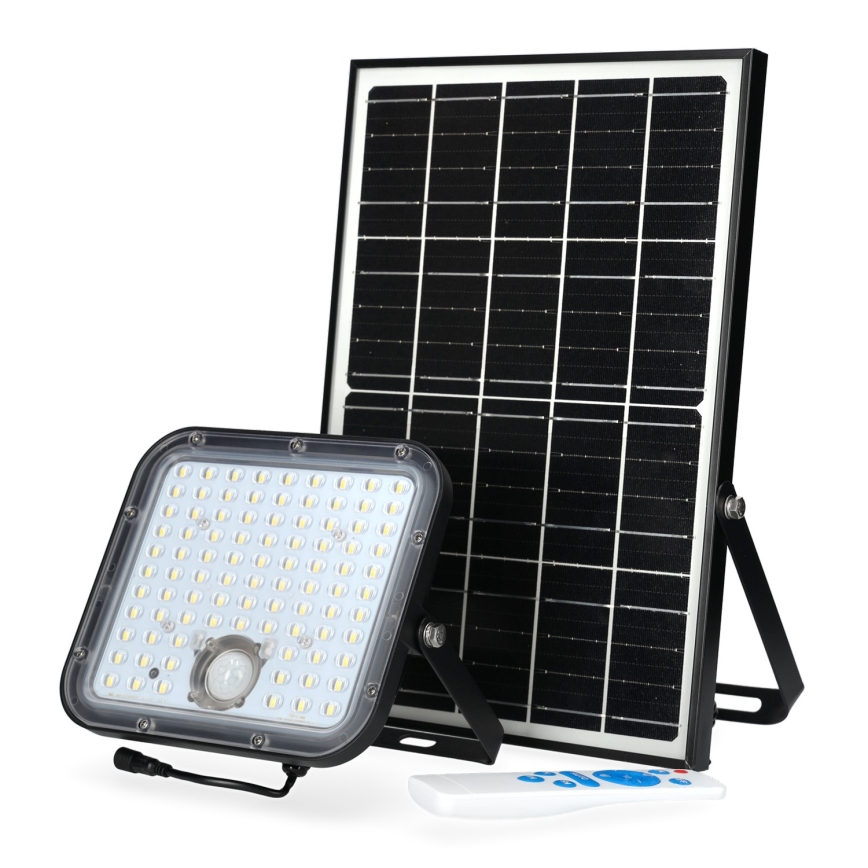 Āra saules prožektors ar sensoru LED/30W/6,4V 4000K IP65 6000 mAh + tālvadība