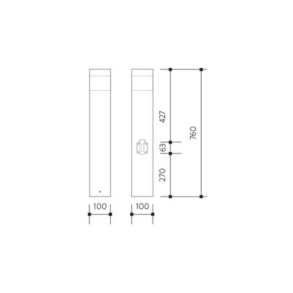 Āra sensora lampa ar kontaktligzdu GARD 1xE14/60W IP44