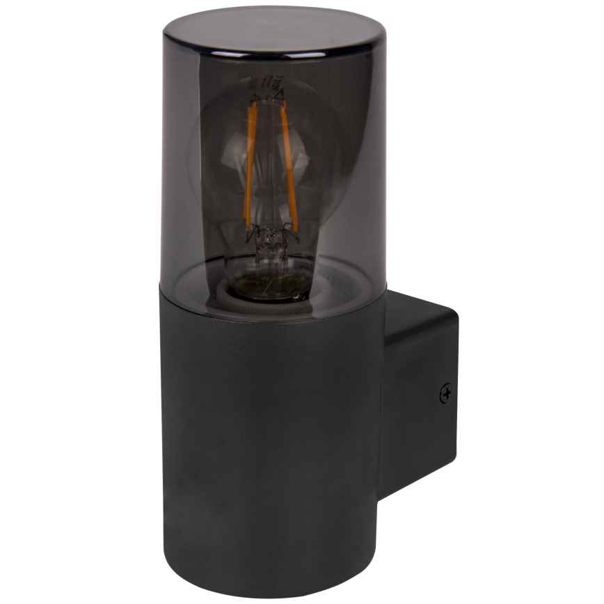 Āra sienas gaismeklis 1xE27/40W/230V IP44 melns/dūmots