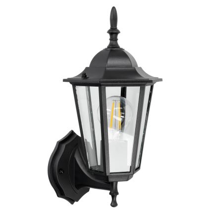 Āra sienas gaismeklis 1xE27/60W/230V IP44 melns