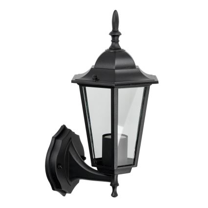 Āra sienas gaismeklis 1xE27/60W/230V IP44 melns
