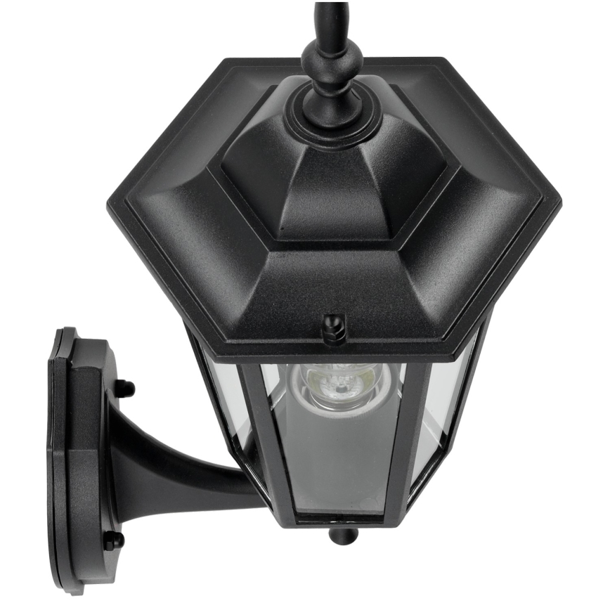 Āra sienas gaismeklis 1xE27/60W/230V IP44 melns