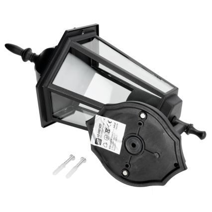 Āra sienas gaismeklis 1xE27/60W/230V IP44 melns