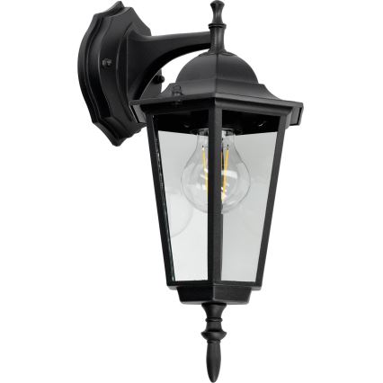Āra sienas gaismeklis 1xE27/60W/230V IP44 melns