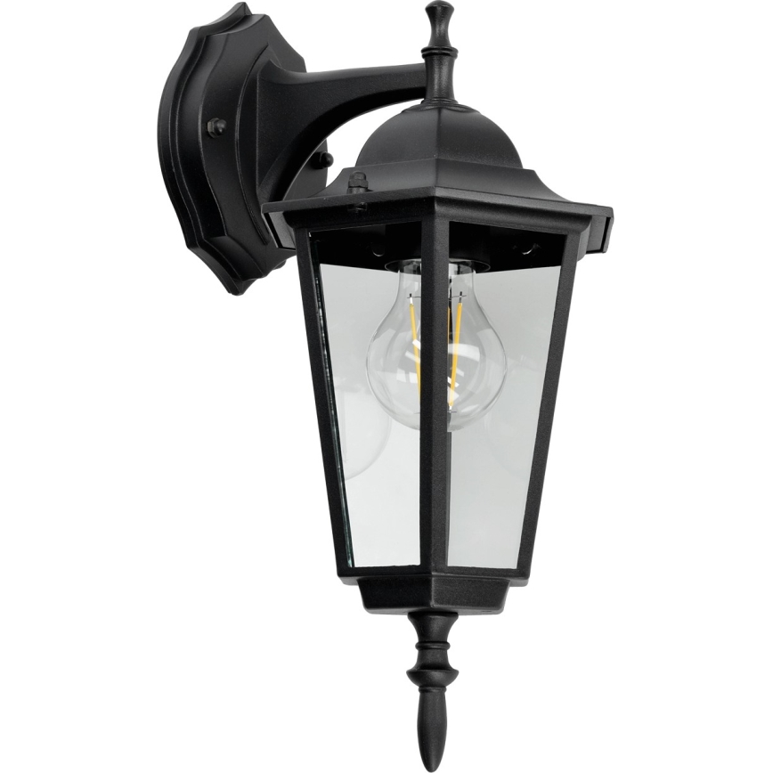 Āra sienas gaismeklis 1xE27/60W/230V IP44 melns