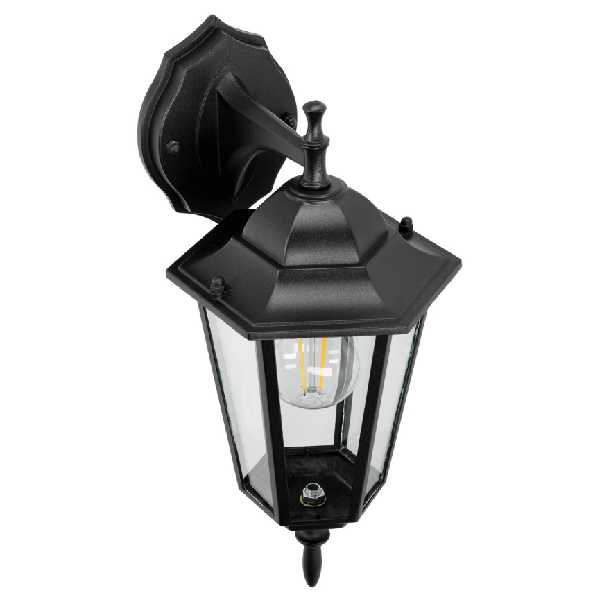 Āra sienas gaismeklis 1xE27/60W/230V IP44 melns