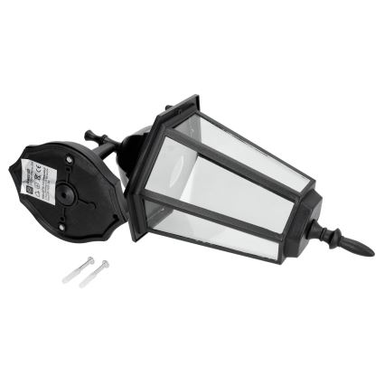 Āra sienas gaismeklis 1xE27/60W/230V IP44 melns