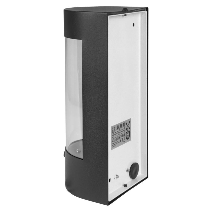 Āra sienas gaismeklis ar kustības sensoru, 1x E27/15W/230V, IP44, melns