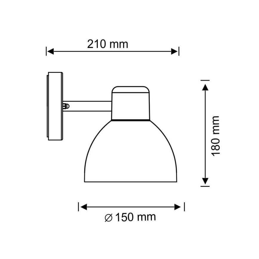 Āra sienas gaismeklis ARNE 1xE27/10W/230V IP44