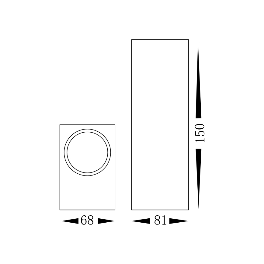 Āra sienas gaismeklis BOKA 2xGU10/60W/230V IP44 melns