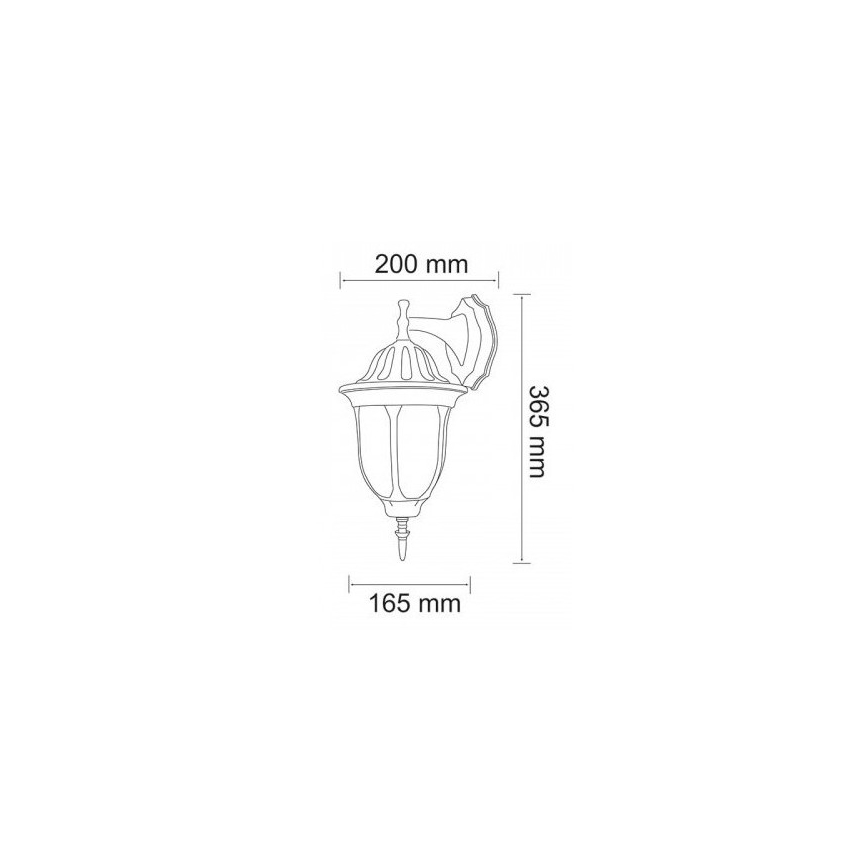 Āra sienas gaismeklis FLORENCJA 1xE27/20W/230V IP43