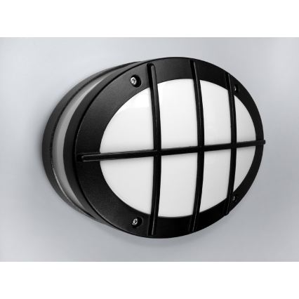 Āra sienas gaismeklis GALLUN 1xE27/60W/230V IP54 melns