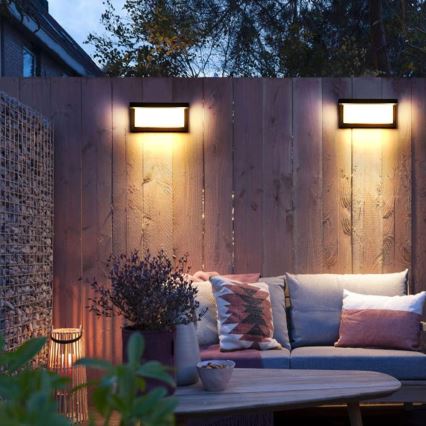 Āra sienas gaismeklis NEELY LED/12W/230V IP54 melns