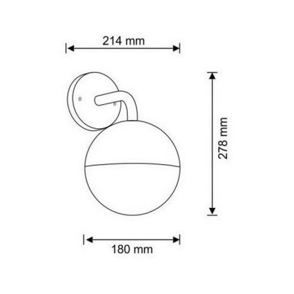 Āra sienas gaismeklis ULSA 1xE27/12W/230V IP44