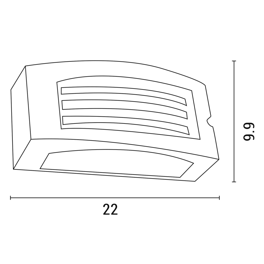 Āra sienas lampa 1xE27/10W/230V IP54 pelēka