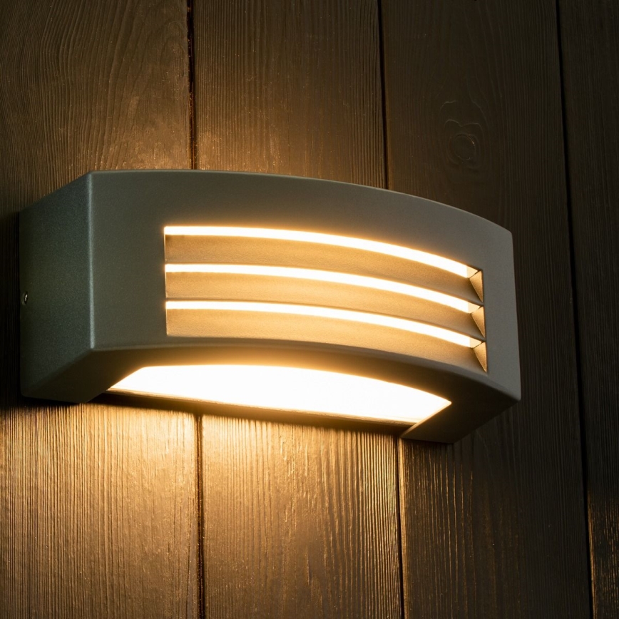 Āra sienas lampa 1xE27/14W/230V IP54 melna