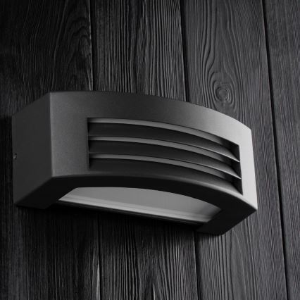 Āra sienas lampa 1xE27/14W/230V IP54 melna