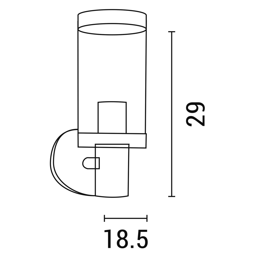 Āra sienas lampa 1xE27/15W/230V IP44 melna