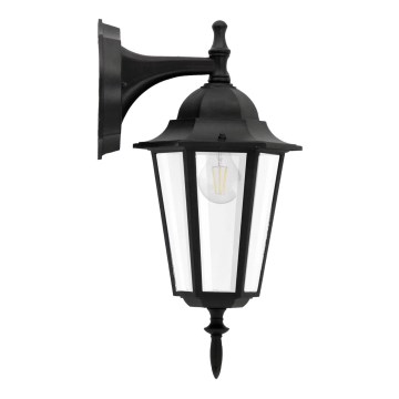 Āra sienas lampa 1xE27/20W/230V IP43 melna