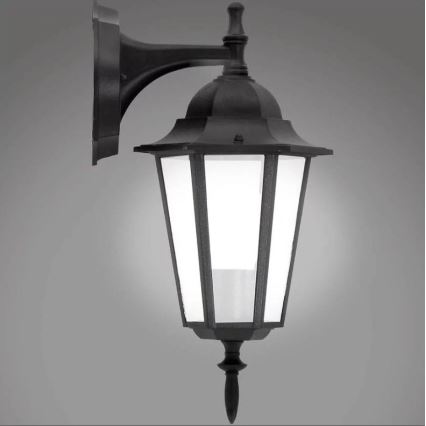 Āra sienas lampa 1xE27/20W/230V IP43 melna