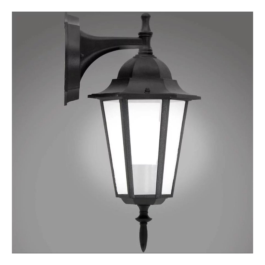Āra sienas lampa 1xE27/20W/230V IP43 melna