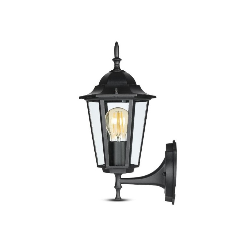 Āra sienas lampa 1xE27/40W/230V IP44 melna