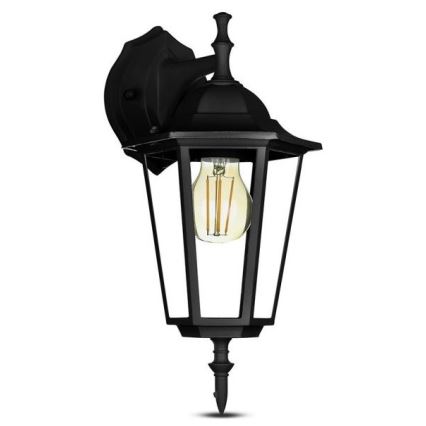 Āra sienas lampa 1xE27/40W/230V IP44 melna