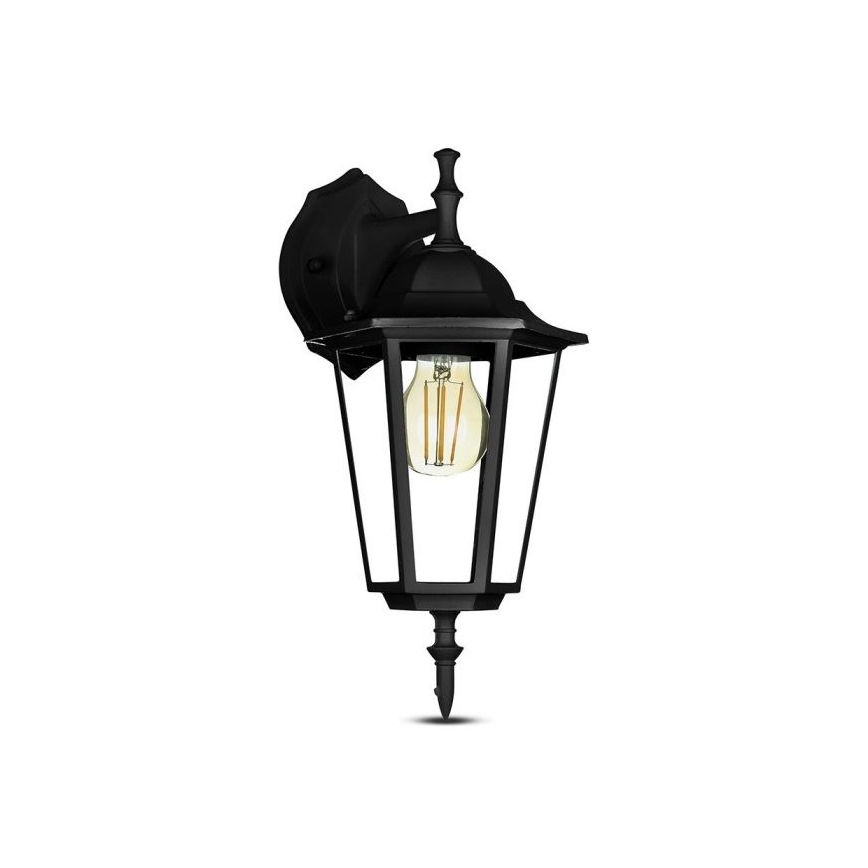 Āra sienas lampa 1xE27/40W/230V IP44 melna