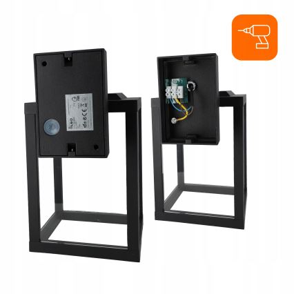 Āra sienas lampa 1xE27/40W/230V IP54 melna