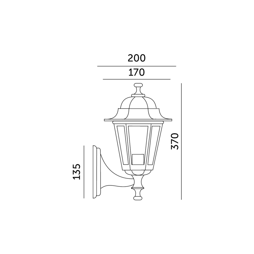Āra sienas lampa 1xE27/60W/230V IP44 balta