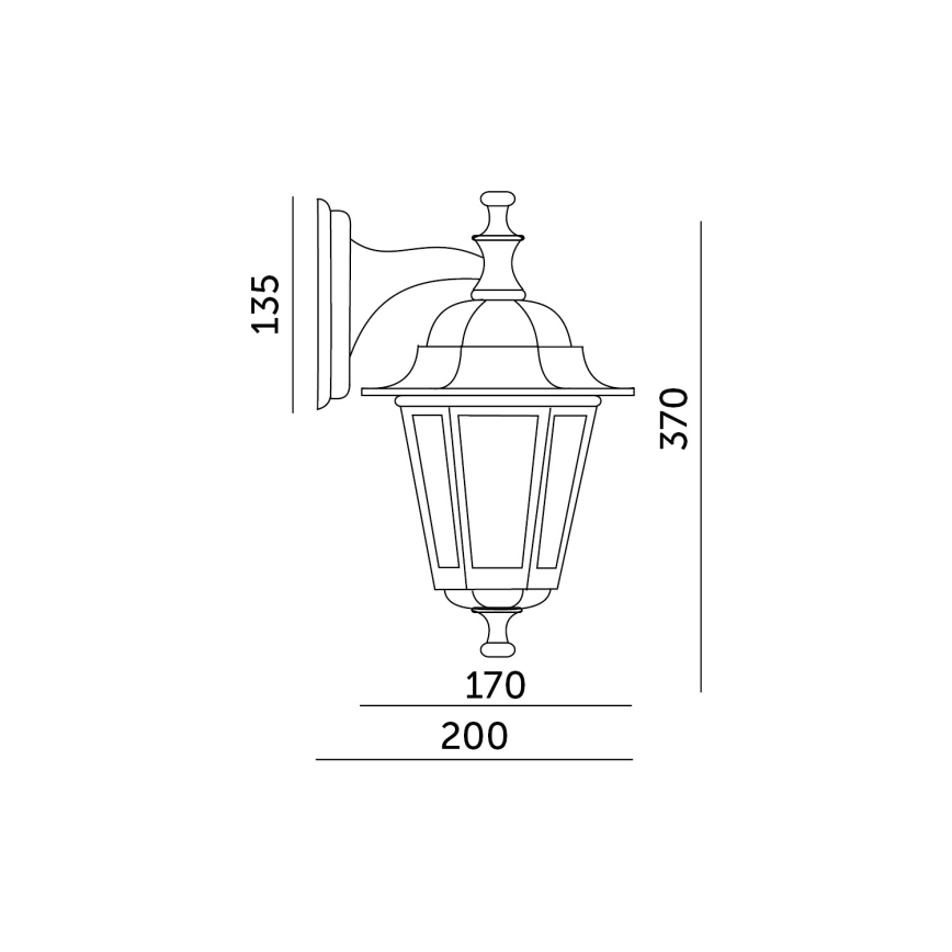 Āra sienas lampa 1xE27/60W/230V IP44 balta