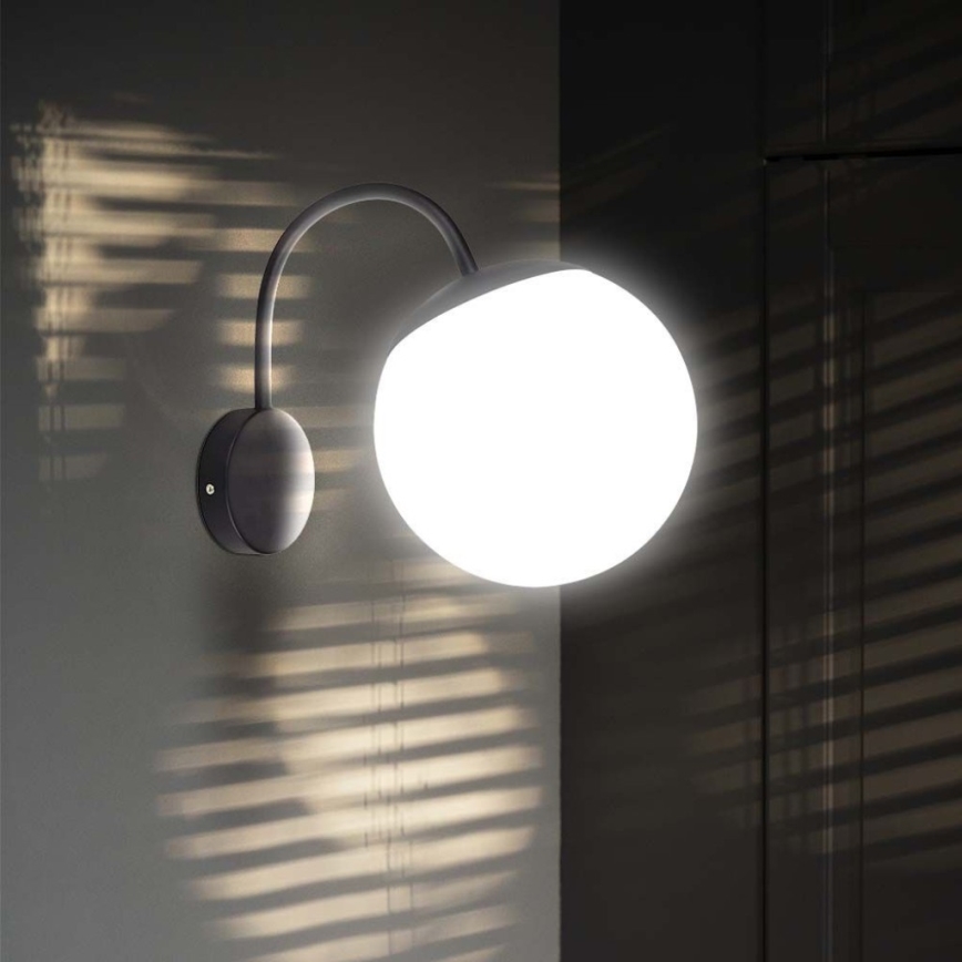 Āra sienas lampa 1xE27/60W/230V IP44 melna