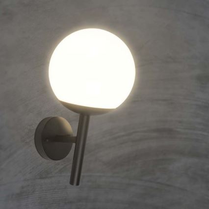 Āra sienas lampa 1xE27/60W/230V IP44 melna