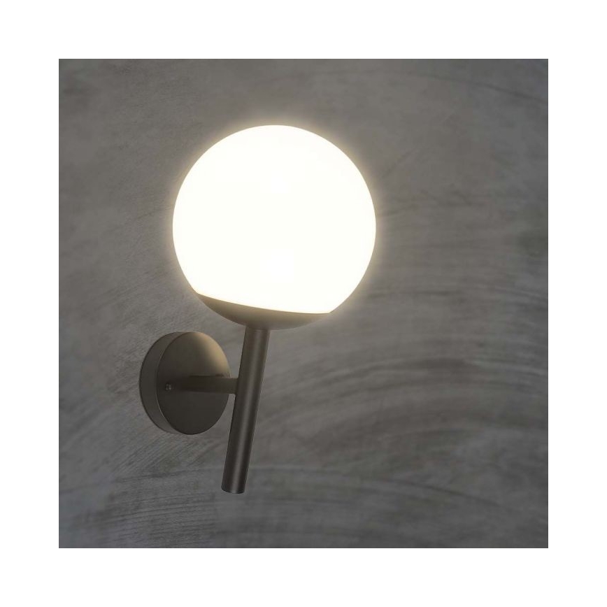 Āra sienas lampa 1xE27/60W/230V IP44 melna