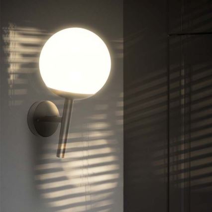Āra sienas lampa 1xE27/60W/230V IP44 melna