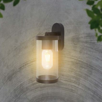 Āra sienas lampa 1xE27/60W/230V IP44 melna