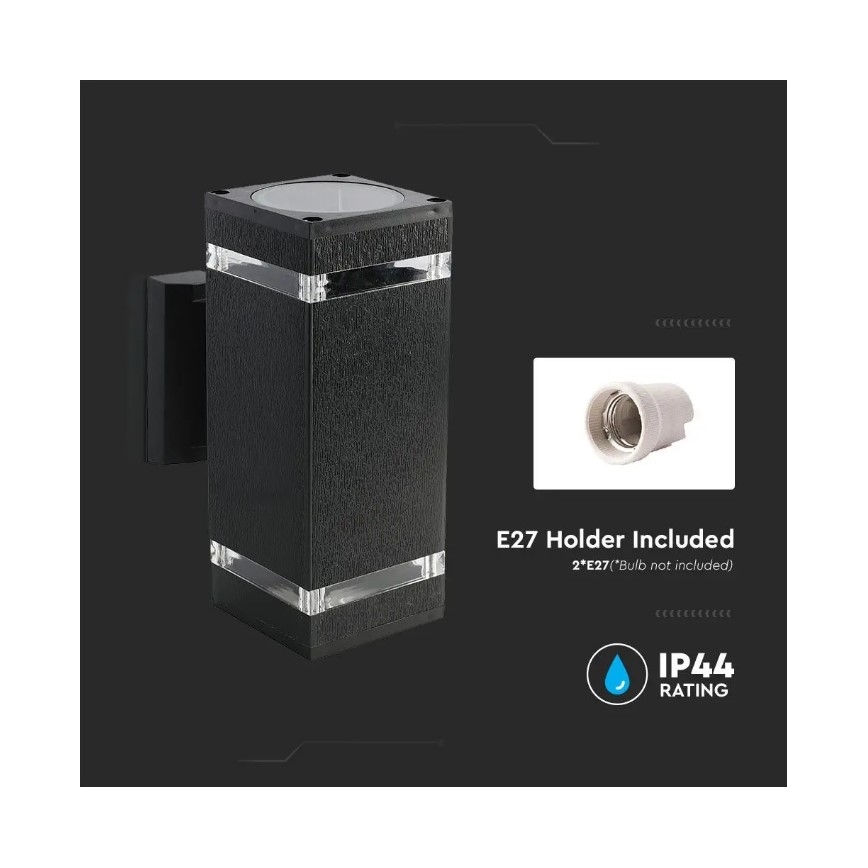 Āra sienas lampa 2xE27/60W/230V IP44
