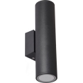 Āra sienas lampa 2xGU10/35W/230V IP54 apaļa melna