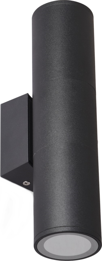 Āra sienas lampa 2xGU10/35W/230V IP54 apaļa melna
