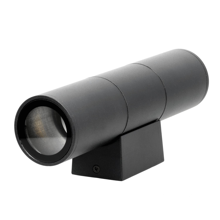 Āra sienas lampa 2xGU10/35W/230V IP54 apaļa melna